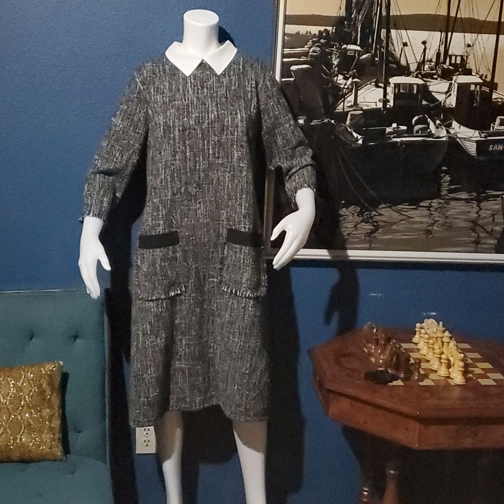 Vintage white collar dress